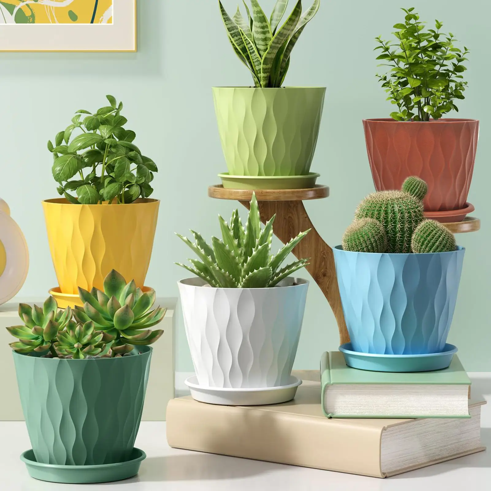 Набор из 6 цветочных горшков для орхидей и суккулентов, комнатные кашпо для дома, офиса, кухни, ванной, спальни, балкона, патио, окна
Набор из 6 цветочных горшков для орхидей и суккулентов, комнатные кашпо для дома, офиса, кухни, ванной, спальни, балкона, патио, окна