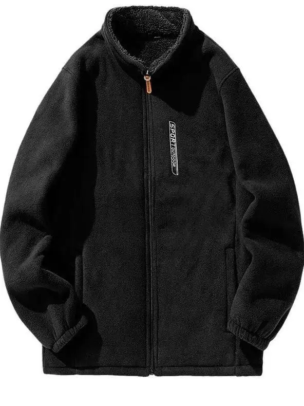 Thiened Fce Jaet Men's Stand Collar Warmth Youth Zipper Casual Sle Long Sve Polyester Fiber Coat for Autumn Winter
Thiened Fce Jaet Men's Stand Collar Warmth Youth Zipper Casual Sle Long Sve Polyester Fiber Coat for Autumn Winter