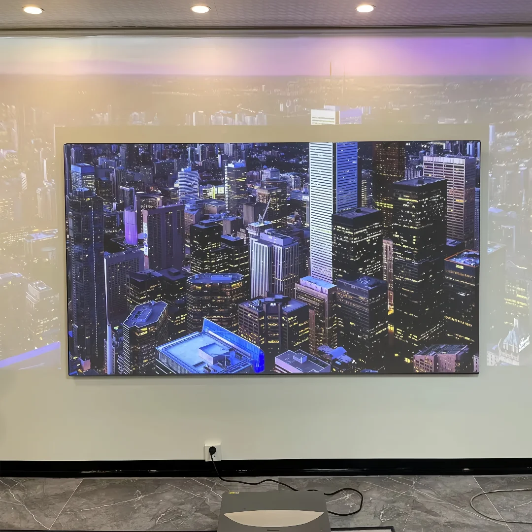 New Arrival in 2024 Best Quality 100~120 Inch 16:9 Fixed Frame Projector Screen Fresnel UST ALR Ambient Light Reject Projection
New Arrival in 2024 Best Quality 100~120 Inch 16:9 Fixed Frame Projector Screen Fresnel UST ALR Ambient Light Reject Projection