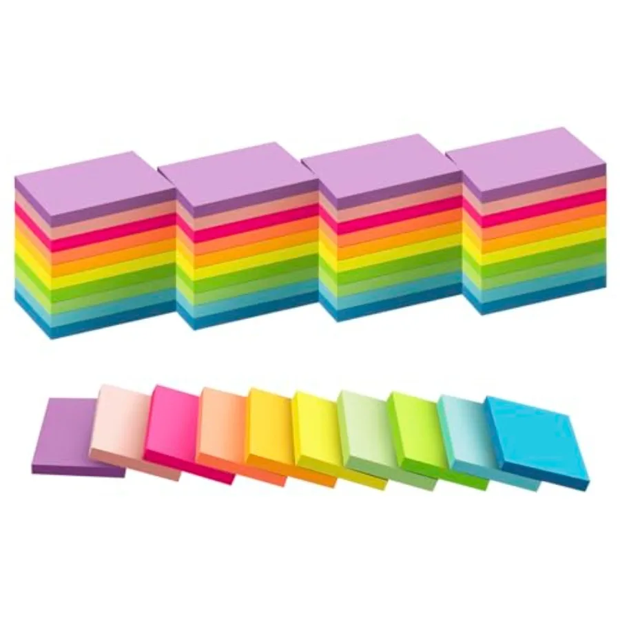 50 Pads Sticky Notes 1.5x2, 10 Colors Self Sticky Notes, Sticky Pads, Recyclable, Self-Stick Pads, Easy to Post for Home, Offic
50 Pads Sticky Notes 1.5x2, 10 Colors Self Sticky Notes, Sticky Pads, Recyclable, Self-Stick Pads, Easy to Post for Home, Offic