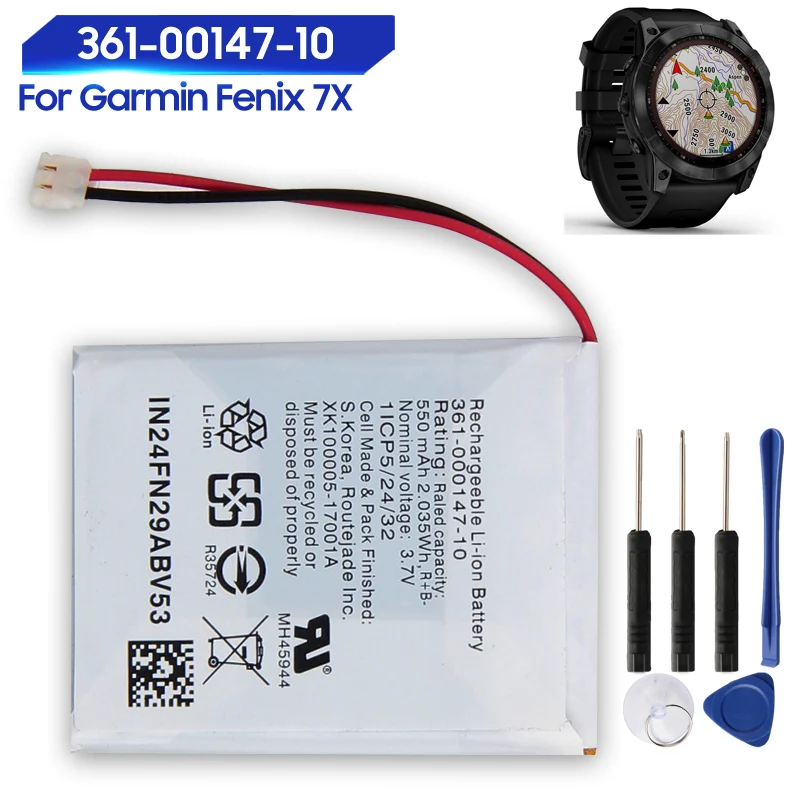Replacement Battery For Garmin Fenix 7X 361-00147-10 Rechargable Li-ion Batteries 550mAh
Replacement Battery For Garmin Fenix 7X 361-00147-10 Rechargable Li-ion Batteries 550mAh