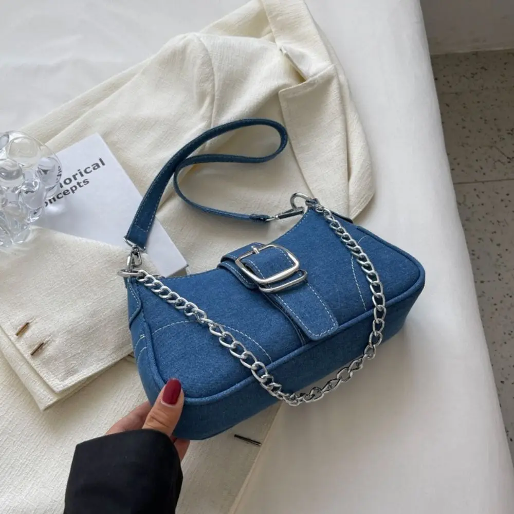 Luxury Punk Chain Shoulder Bag Vintage Denim Exquisite Crossbody Bag Tote Purse for Women Girls
Luxury Punk Chain Shoulder Bag Vintage Denim Exquisite Crossbody Bag Tote Purse for Women Girls