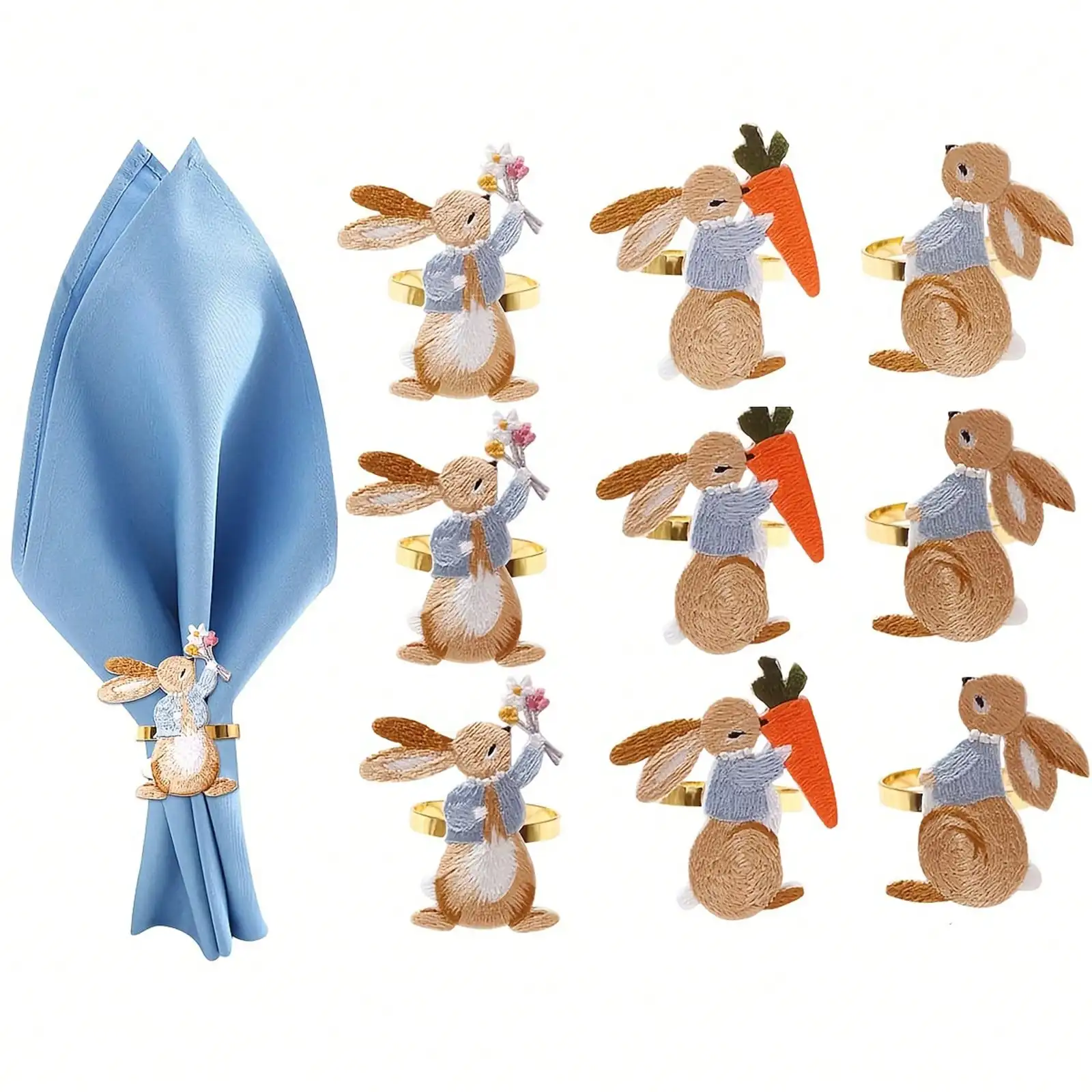Easter Bunny Napkin Rings Cast Iron Rabbit Pattern Napkin Holders Golden Festivel Table Decor For Birthday Easter Celebrations
Easter Bunny Napkin Rings Cast Iron Rabbit Pattern Napkin Holders Golden Festivel Table Decor For Birthday Easter Celebrations