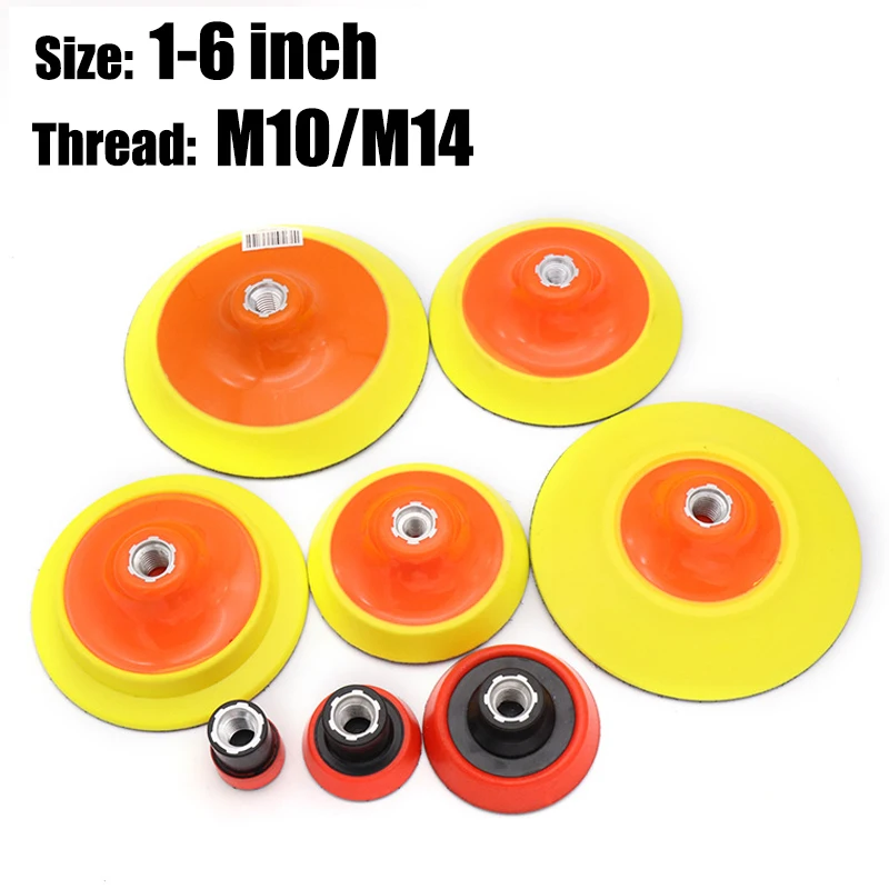 1/2/3/5/6 Inch Sticky Disc Plate Backing Pad Sanding Polishing Sponge Pad Holder M10/M14 Thread Backing Plate Hook&Loop Adhesive
1/2/3/5/6 Inch Sticky Disc Plate Backing Pad Sanding Polishing Sponge Pad Holder M10/M14 Thread Backing Plate Hook&Loop Adhesive