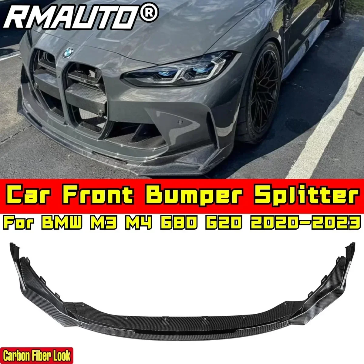 For BMW M3 M4 G80 G82 2020-2023 Body Kit Front Bumper Spoiler Carbon Fiber Look Sport Style Rear Bumper Spoiler Car Accessories
For BMW M3 M4 G80 G82 2020-2023 Body Kit Front Bumper Spoiler Carbon Fiber Look Sport Style Rear Bumper Spoiler Car Accessories