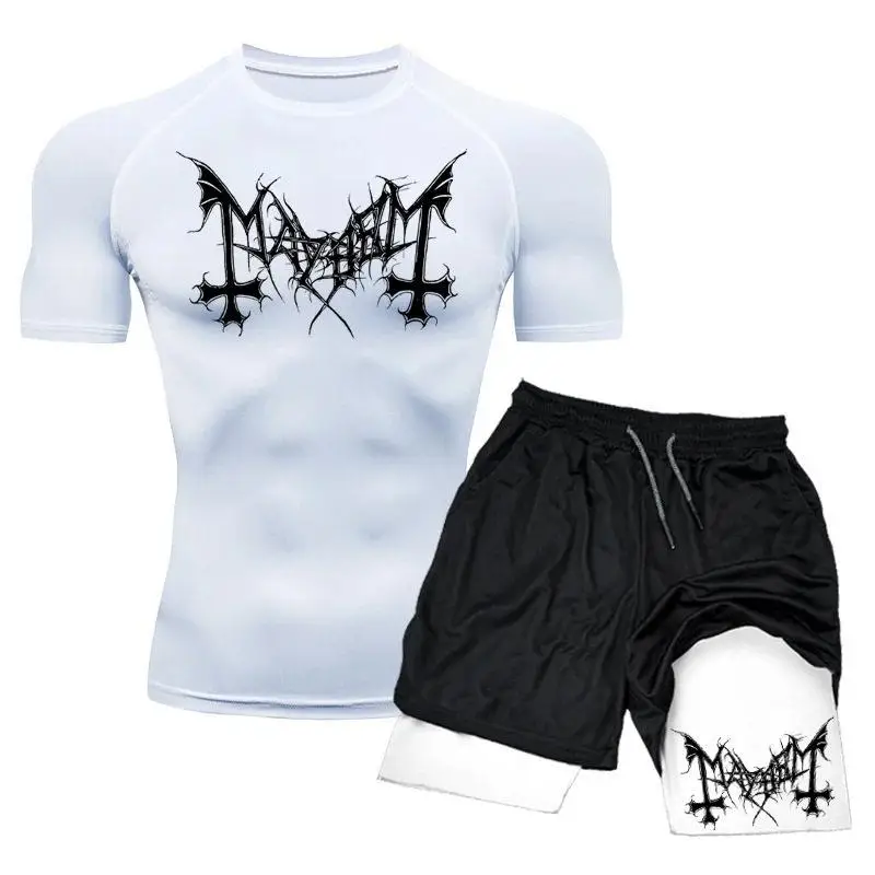 Casual Fitness Short Sleeve T-Shirt And Shorts Set Summer Season Men's Clothing Short Pants Two-Piece Set Trendy Sportswear
Casual Fitness Short Sleeve T-Shirt And Shorts Set Summer Season Men's Clothing Short Pants Two-Piece Set Trendy Sportswear