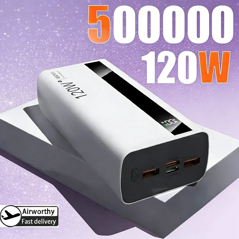 Powerbank 50000 мАч 120 Вт сверхбыстрая зарядка портативное зарядное устройство высокой емкости с цифровым дисплеем Power Bank для Iphone Samsung
Powerbank 50000 мАч 120 Вт сверхбыстрая зарядка портативное зарядное устройство высокой емкости с цифровым дисплеем Power Bank для Iphone Samsung