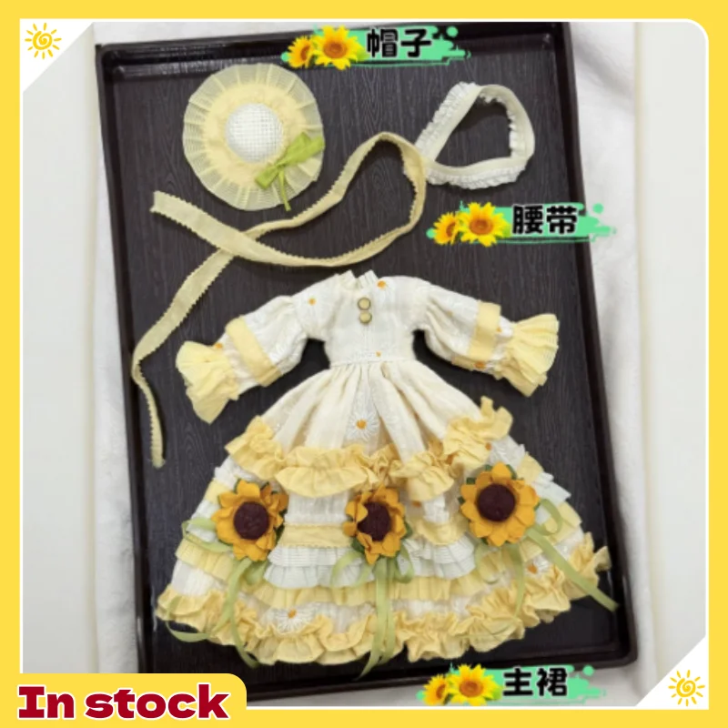 Dafu Tuanzi Doll Clothes Original Design Yellow White Sunflower Decor Ruffled Lace Dress With Hat Fits Azone 6 Ob22 Ob24
Dafu Tuanzi Doll Clothes Original Design Yellow White Sunflower Decor Ruffled Lace Dress With Hat Fits Azone 6 Ob22 Ob24