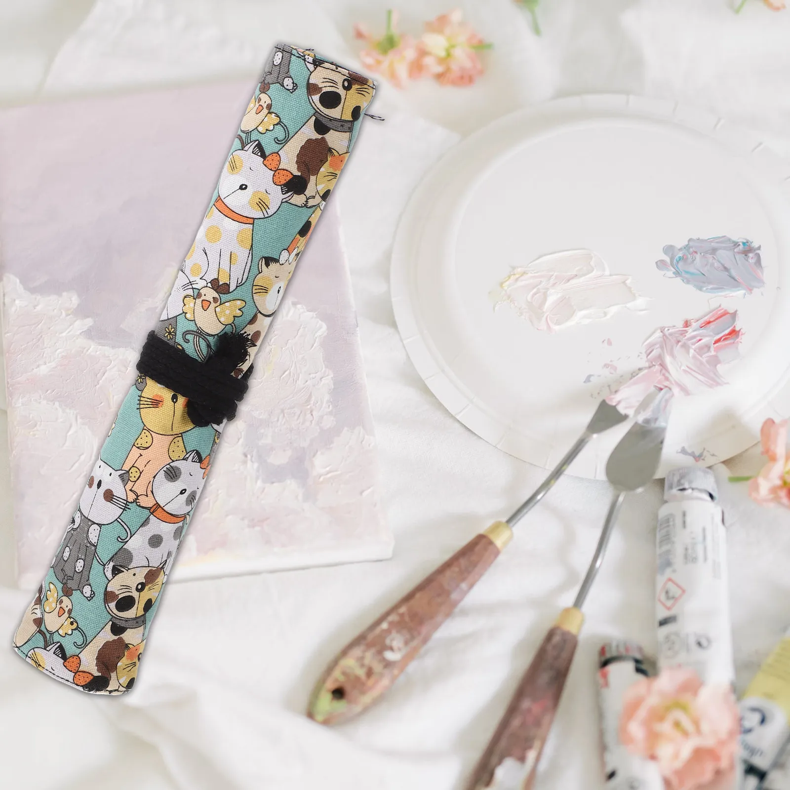 Canvas Pencil Case Large Capacity Vintage Wrap Storage Pouch Drawing Pencils Bag Colored Wraps Travel Roll Up Student Supplies
Canvas Pencil Case Large Capacity Vintage Wrap Storage Pouch Drawing Pencils Bag Colored Wraps Travel Roll Up Student Supplies