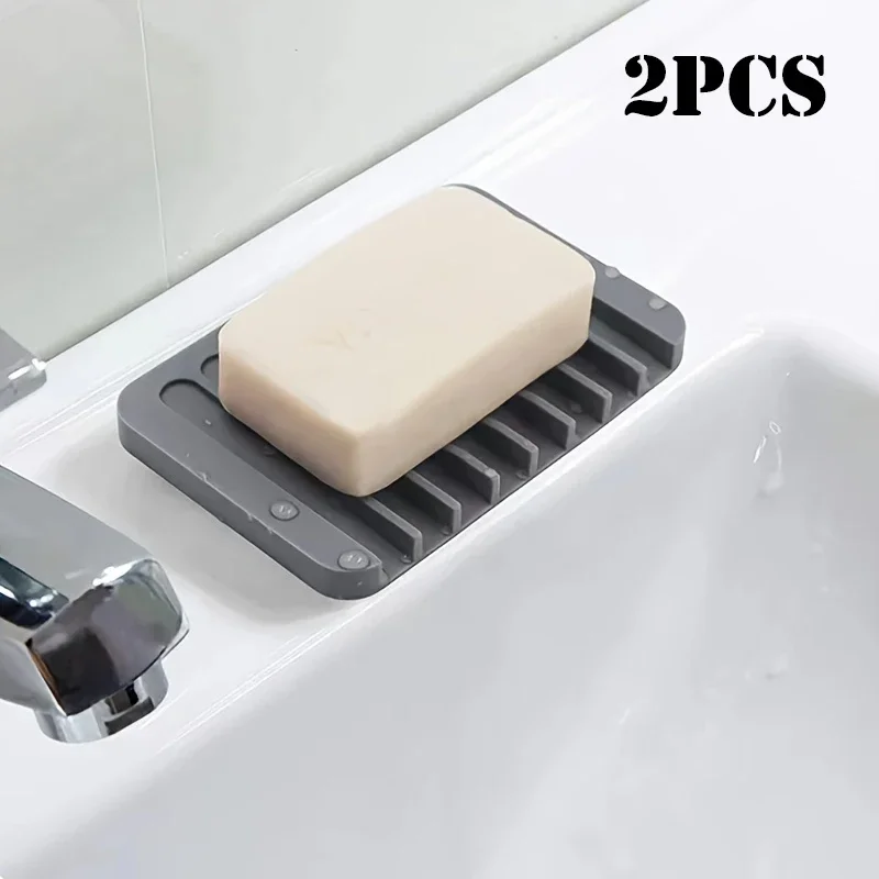 Silicone Soap Dish Drain Soap Tray Self Draining Soap Holder Bathroom Soap Rack Shower Soap Rack Bathroom Accessories Bath tray 
Silicone Soap Dish Drain Soap Tray Self Draining Soap Holder Bathroom Soap Rack Shower Soap Rack Bathroom Accessories Bath tray