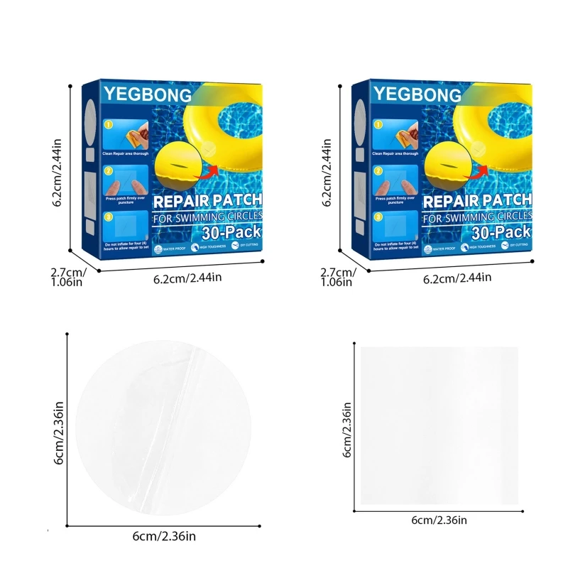 30pcs Repair Tape Kits for SwimRings Inflatable Boats Waterproof Repair Tape
30pcs Repair Tape Kits for SwimRings Inflatable Boats Waterproof Repair Tape