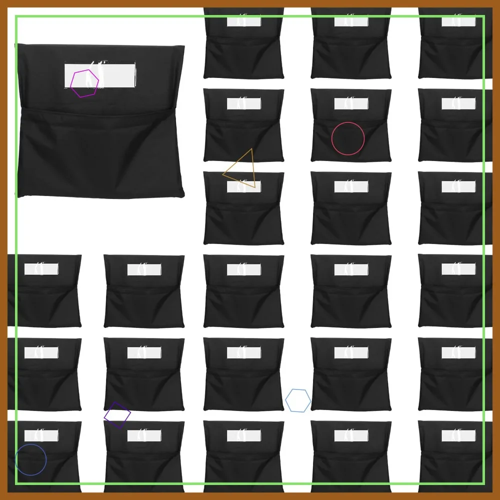 24 PCS Chair Pockets for Classroom, 22x20 Inch Extra Large Seat Sacks with Name Tags, Heavy-Duty Oxford Fabric, Black
24 PCS Chair Pockets for Classroom, 22x20 Inch Extra Large Seat Sacks with Name Tags, Heavy-Duty Oxford Fabric, Black