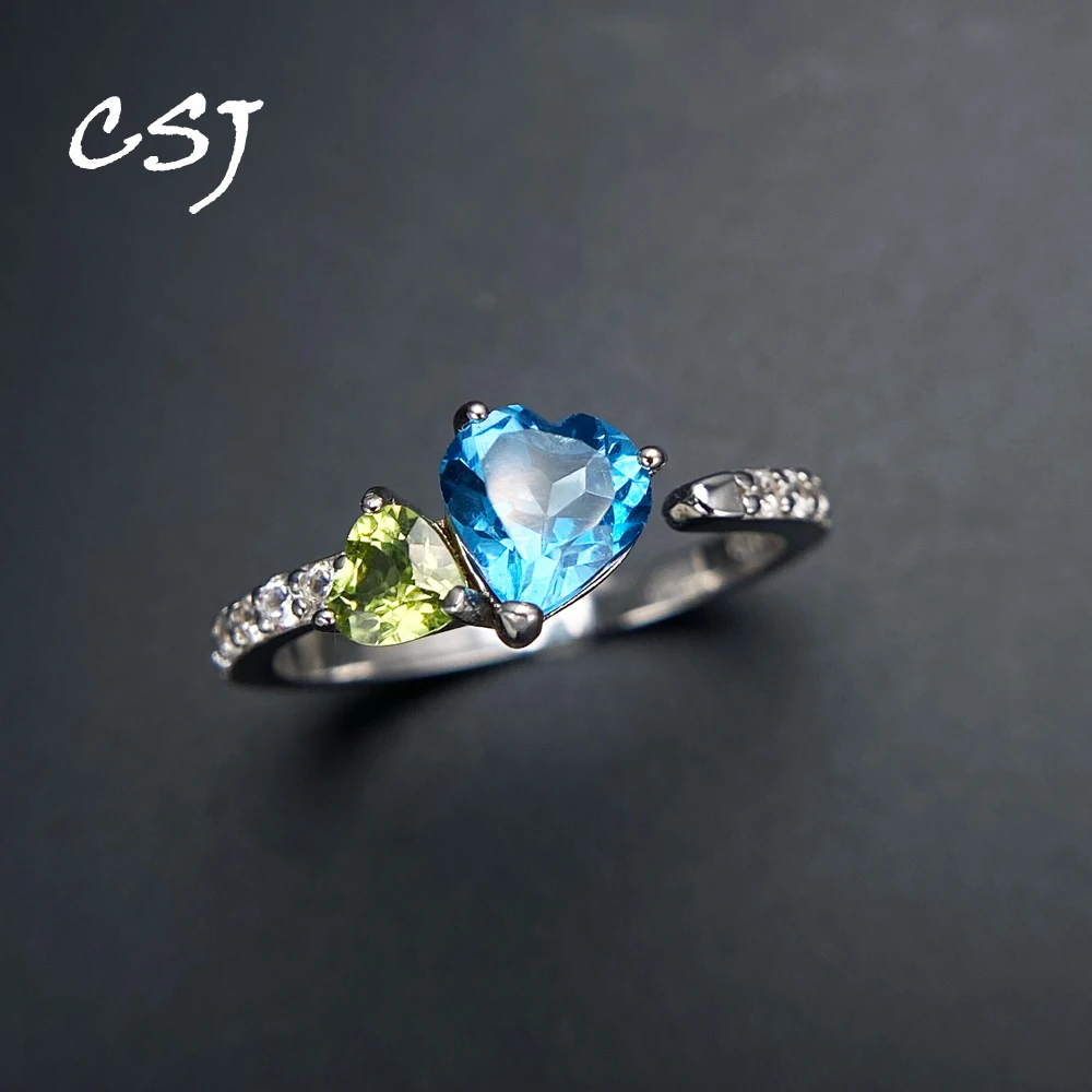 Trendy Natural Swiss Topaz Adjustable Ring 925 Silver Peridot Heart Gemstone 6/4mm Fine Jewelry for Women Birthday Party Gift
Trendy Natural Swiss Topaz Adjustable Ring 925 Silver Peridot Heart Gemstone 6/4mm Fine Jewelry for Women Birthday Party Gift