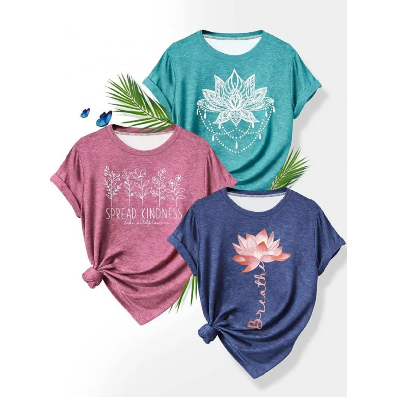 New European and American Style PrintedTT-shirt Round Neck Loose Large Size Short Sleeve Casual Women's ClothingTShirt Top
New European and American Style PrintedTT-shirt Round Neck Loose Large Size Short Sleeve Casual Women's ClothingTShirt Top