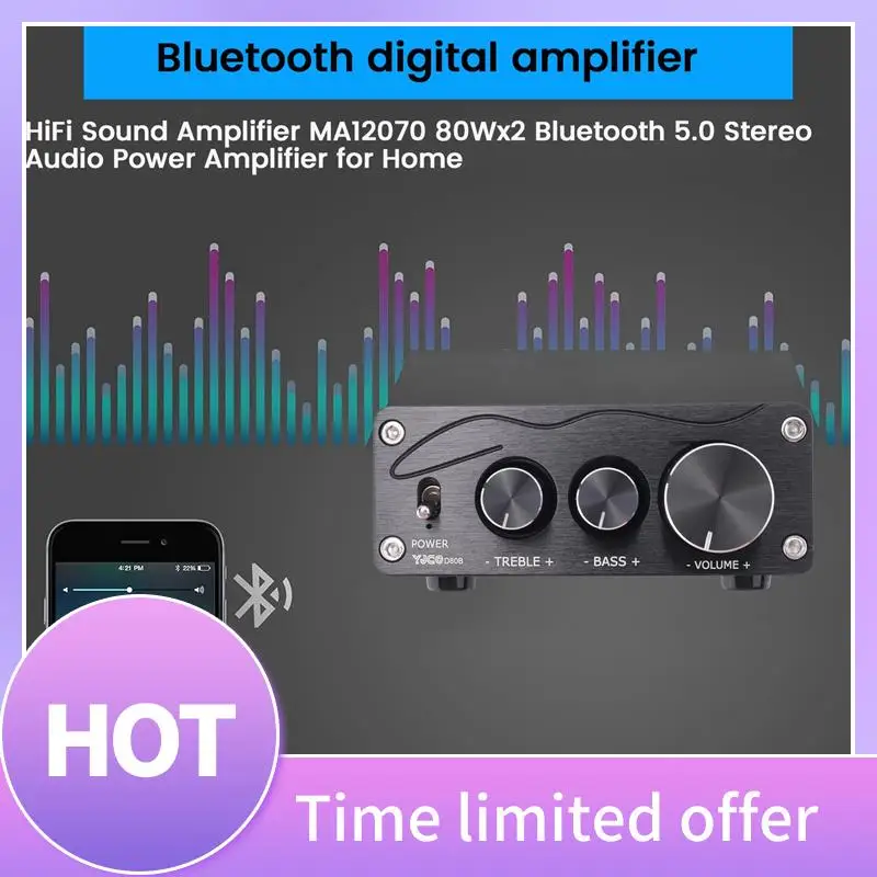 Усилитель звука Hi-Fi MA12070 80Wx2 Bluetooth 5,0 стерео аудио усилитель мощности для домашнего кинотеатра караоке Amplifiy-черный прочный
Усилитель звука Hi-Fi MA12070 80Wx2 Bluetooth 5,0 стерео аудио усилитель мощности для домашнего кинотеатра караоке Amplifiy-черный прочный