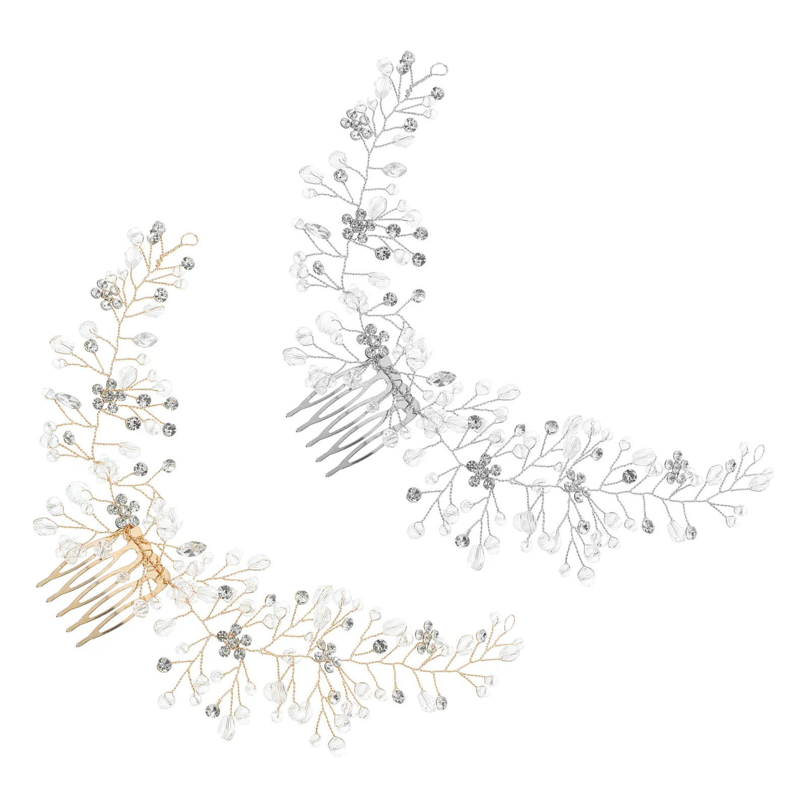 2Pcs Elegant Bridal Crystal Hair Comb Rhinestone Flower Clips Wedding Hair Accessories Silver for Bride Bridesmaids
2Pcs Elegant Bridal Crystal Hair Comb Rhinestone Flower Clips Wedding Hair Accessories Silver for Bride Bridesmaids