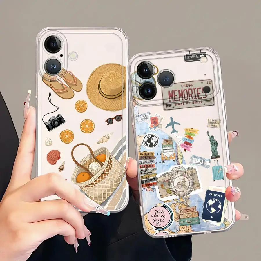 Beach Travel Theme Phone Case For iPhone 17 16 15 11 12 14 13 Pro Max Mini XS XR 7 Plus 17E Shockproof Transparent Cover Fundas
Beach Travel Theme Phone Case For iPhone 17 16 15 11 12 14 13 Pro Max Mini XS XR 7 Plus 17E Shockproof Transparent Cover Fundas