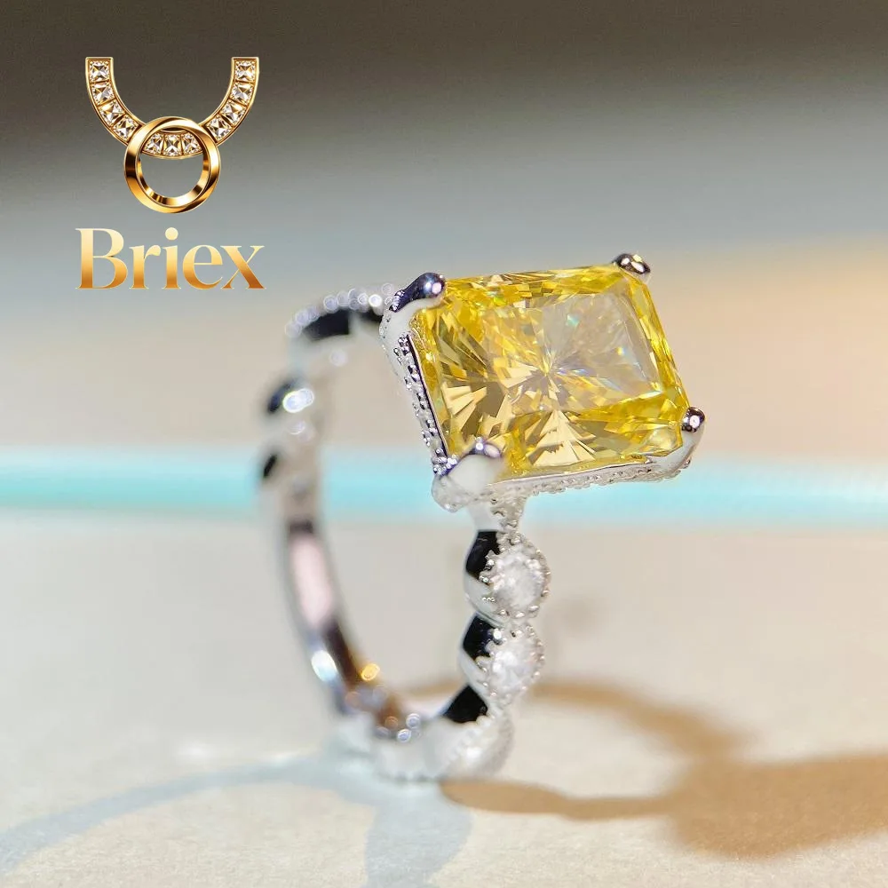 Briex Jewelry Luxury Solid Platinum PT950 Women's 4 karat Diamond Ring Yellow Diamond Four Claw Diamond Ring
Briex Jewelry Luxury Solid Platinum PT950 Women's 4 karat Diamond Ring Yellow Diamond Four Claw Diamond Ring