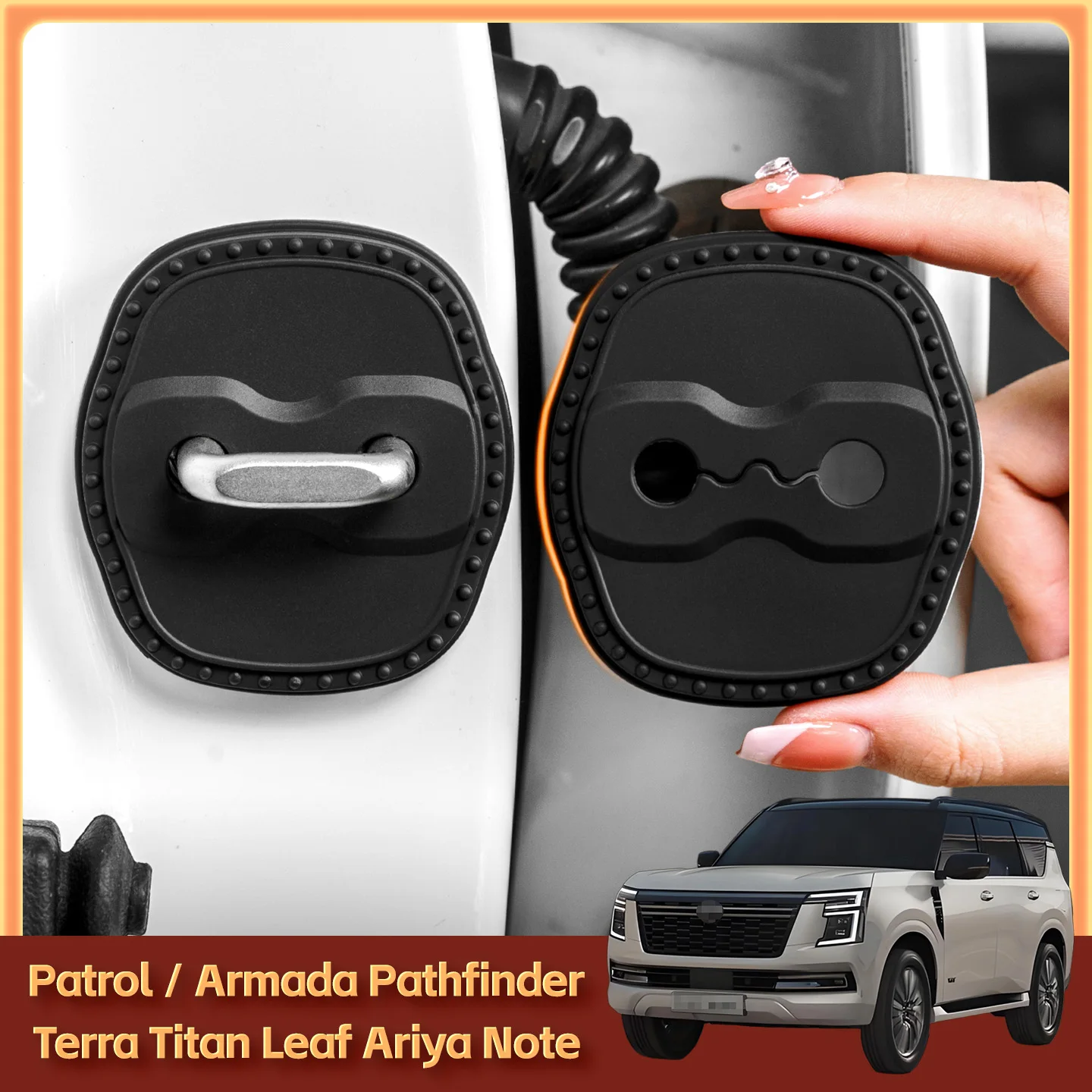 2/4Pcs Silicone Car Door Lock Cover Protective Decoration Case For Nissan Patrol / Armada Pathfinder Terra Titan Leaf Ariya Note
2/4Pcs Silicone Car Door Lock Cover Protective Decoration Case For Nissan Patrol / Armada Pathfinder Terra Titan Leaf Ariya Note