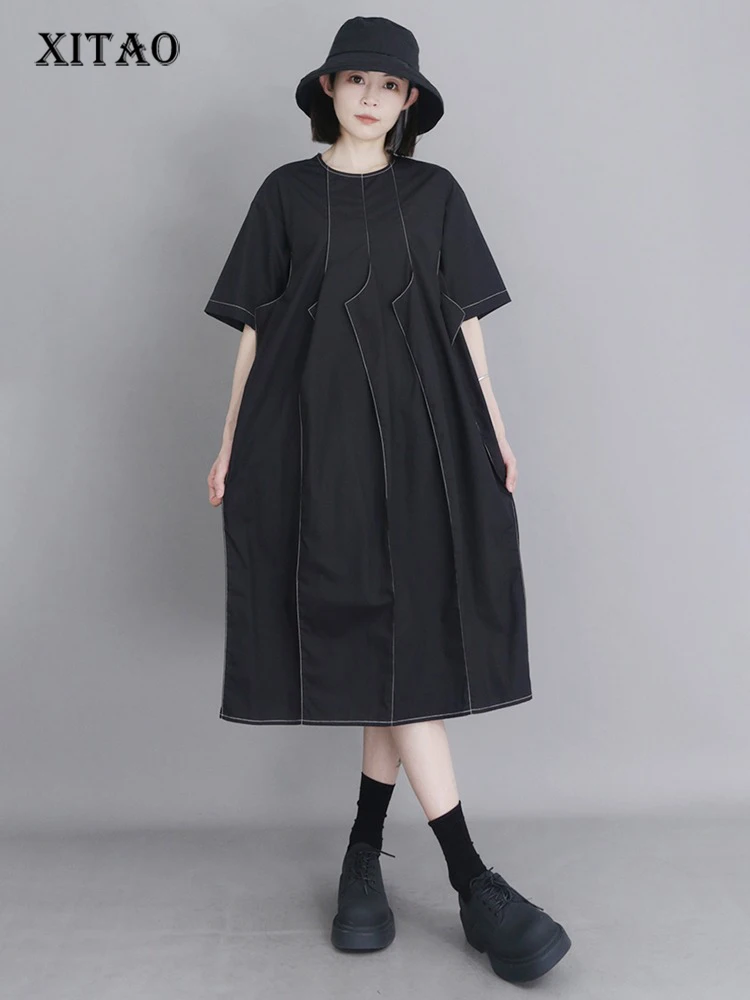 XITAO Solid Color O-neck Simple Dress Short Sleeve Slimming Patchwork Asymmetrical A-line Pullovers Summer Woman Dress ZMY1368
XITAO Solid Color O-neck Simple Dress Short Sleeve Slimming Patchwork Asymmetrical A-line Pullovers Summer Woman Dress ZMY1368