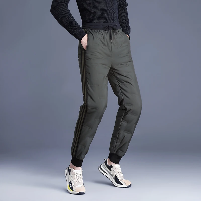 Men's White Duck Down Trousers for Autumn Winter with Ribbed Cuffs Drawstring Elastic Waist Warm Comfortable Lightweight Pants
Men's White Duck Down Trousers for Autumn Winter with Ribbed Cuffs Drawstring Elastic Waist Warm Comfortable Lightweight Pants