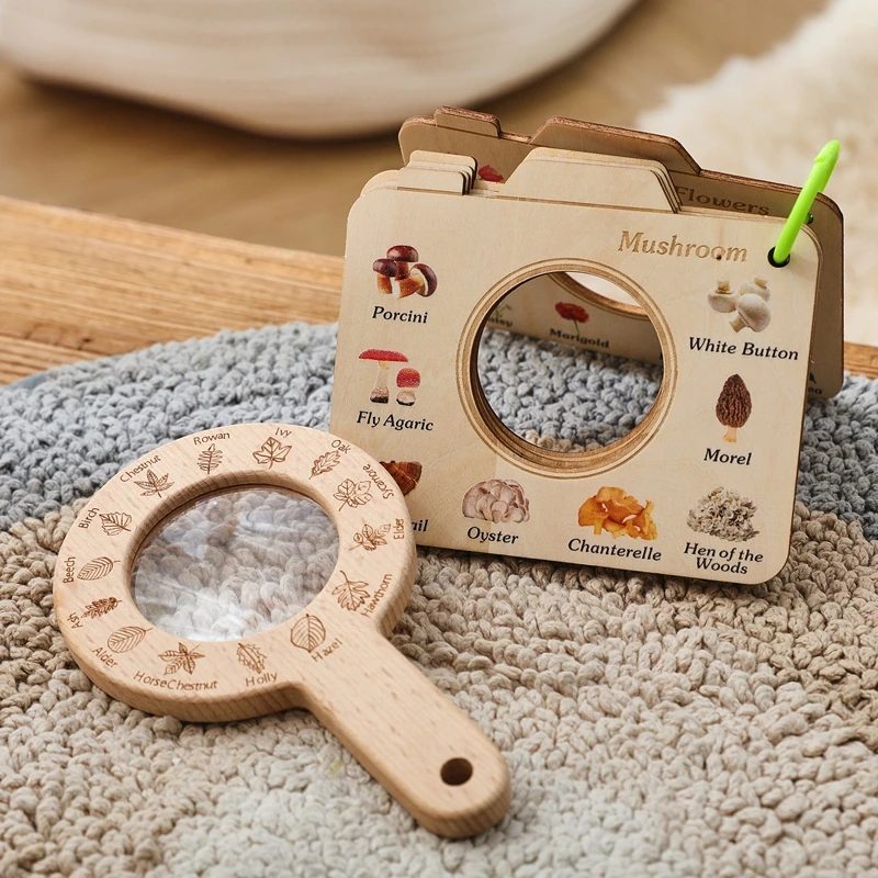Wooden Magnifying Glass Outdoor Toy Montessori Educational Game For Babies Summer Forest Adventure Toy Leaf Insect learning Toy
Wooden Magnifying Glass Outdoor Toy Montessori Educational Game For Babies Summer Forest Adventure Toy Leaf Insect learning Toy
