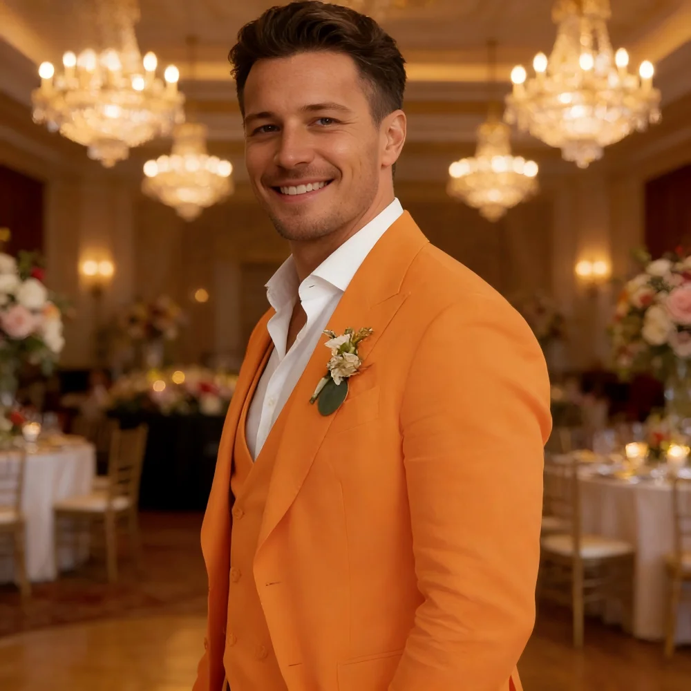 Бежевый льняной терно для мужчин, летний свадебный костюм из трех предметов, настраиваемый приталенный мужской пиджак, праздничная одежда
Бежевый льняной терно для мужчин, летний свадебный костюм из трех предметов, настраиваемый приталенный мужской пиджак, праздничная одежда