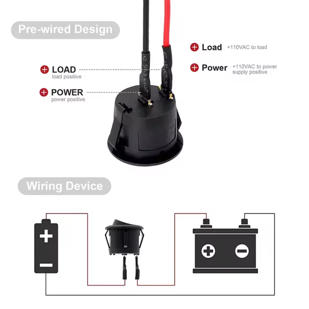 5Pcs Mini Rocker Switch 12 Volt ON Off Toggle Switch with Wire 6A/250V 10A/125V Electrical Switches for DIY Apply
5Pcs Mini Rocker Switch 12 Volt ON Off Toggle Switch with Wire 6A/250V 10A/125V Electrical Switches for DIY Apply