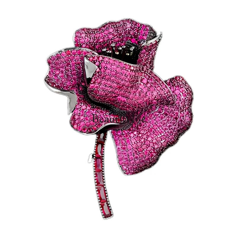 Luxury micro-set zirconium iris temperament high-end coat corsage Mother's Day gift accessories
Luxury micro-set zirconium iris temperament high-end coat corsage Mother's Day gift accessories
