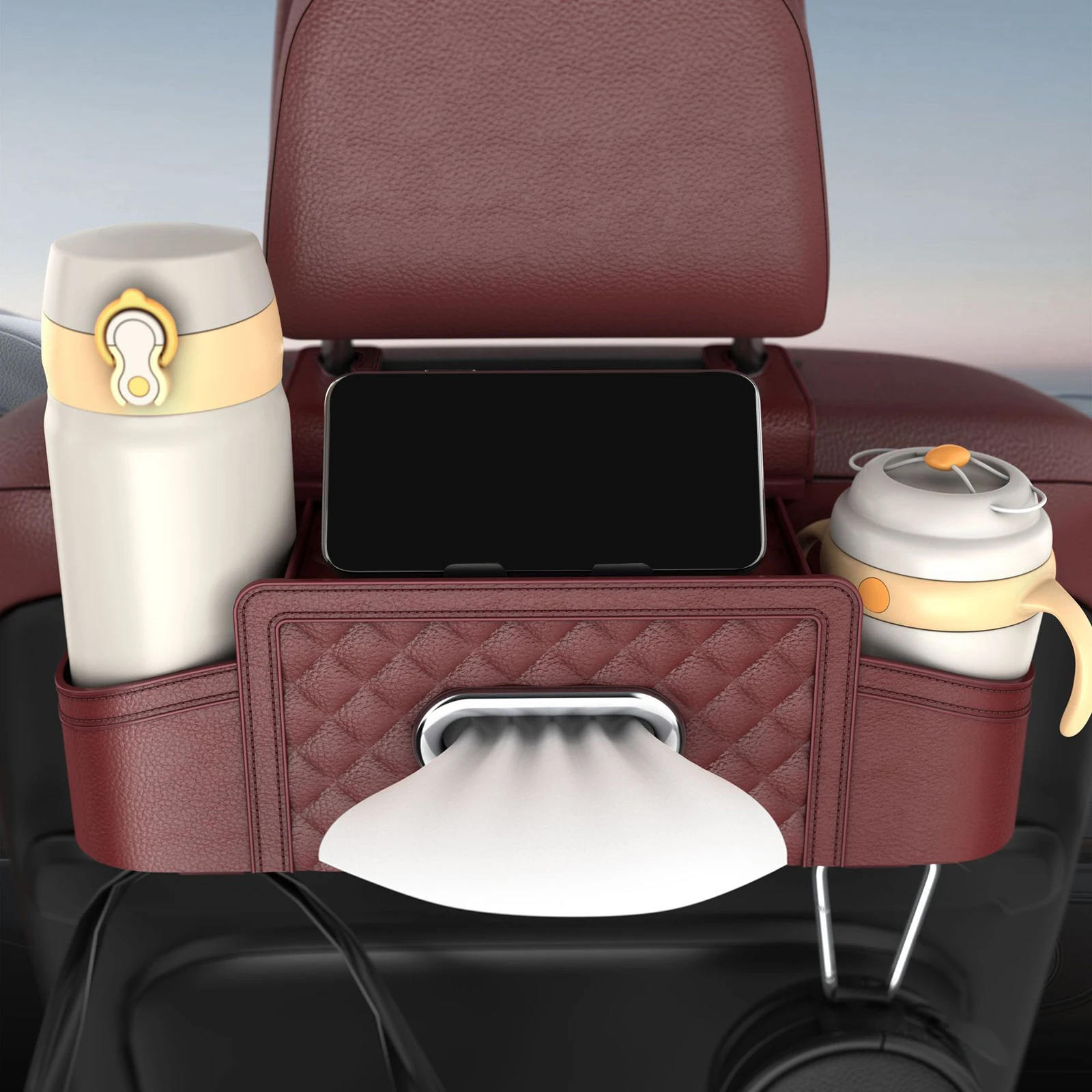 High quality Car Backseat Organizer Storage Box with Hook Auto Interior Decoration Drink Cup Tissue Holder Travel Accessories
High quality Car Backseat Organizer Storage Box with Hook Auto Interior Decoration Drink Cup Tissue Holder Travel Accessories