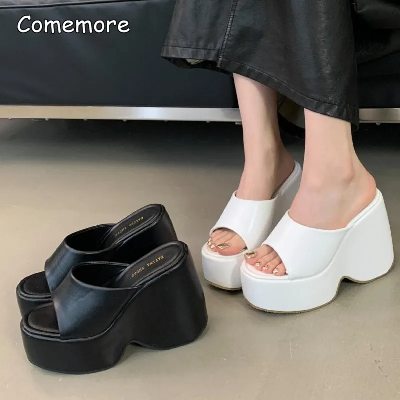 White Platform Wedge Slide Sandals Open Toe Chunky Heel Mules Ultra High Heel Slip-On Summer Shoes Size 33-40 Sandalias De Mujer
White Platform Wedge Slide Sandals Open Toe Chunky Heel Mules Ultra High Heel Slip-On Summer Shoes Size 33-40 Sandalias De Mujer