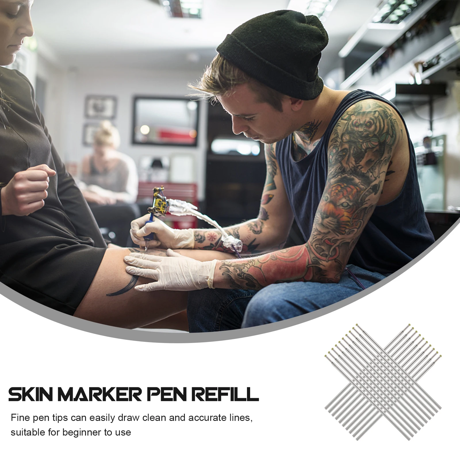 20Pcs Durable Tattoo Marker Refills Professional Skin Markers Excellent Drawing Tools for Tattoo Procedures
20Pcs Durable Tattoo Marker Refills Professional Skin Markers Excellent Drawing Tools for Tattoo Procedures