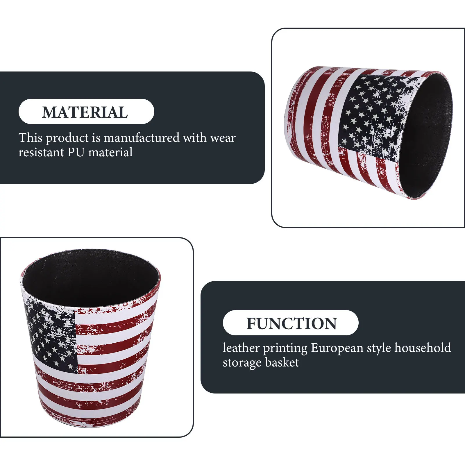 Trash Can with Lid Decorative Aesthetic Garbage European Style Waste Basket Big Capacity Bin Desktop Paper
Trash Can with Lid Decorative Aesthetic Garbage European Style Waste Basket Big Capacity Bin Desktop Paper