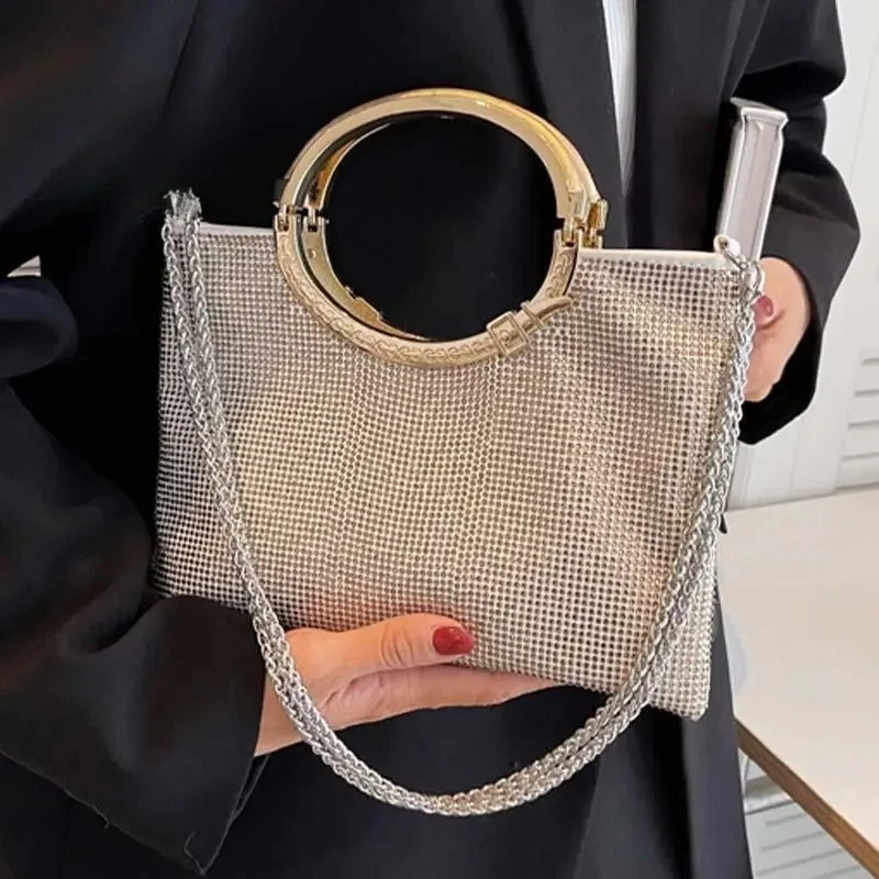 Shiny Diamond Handbag Shoulder Bucket Bags Circle Top Handle Rhinestone PU Leather Large Capacity Lady Envelope Messenger Purse
Shiny Diamond Handbag Shoulder Bucket Bags Circle Top Handle Rhinestone PU Leather Large Capacity Lady Envelope Messenger Purse