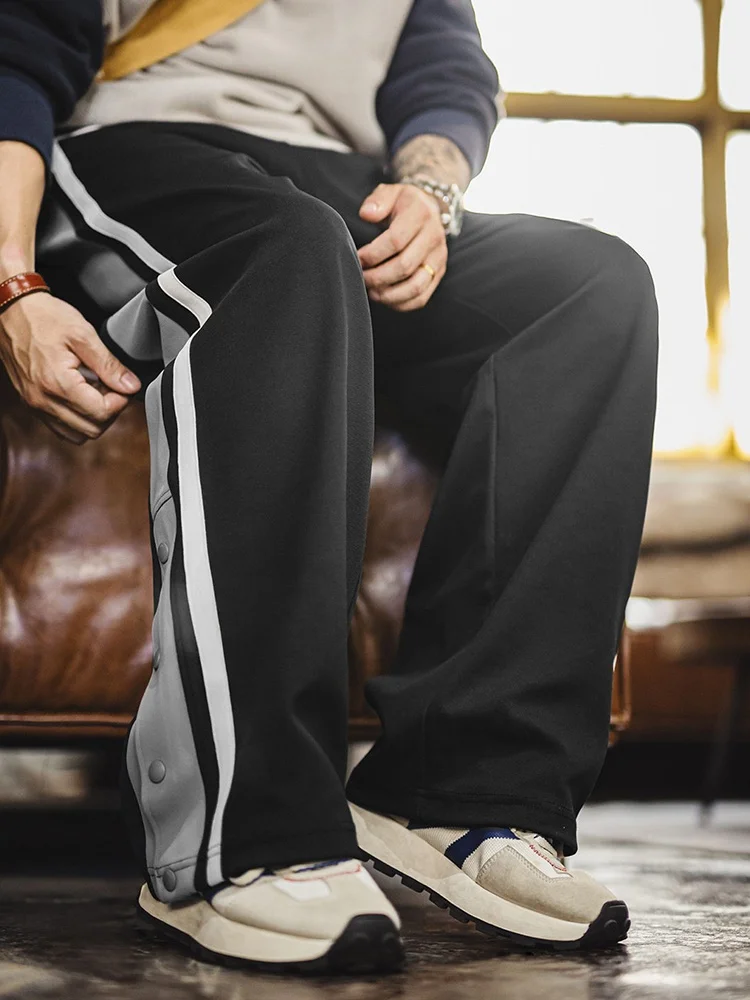 Maden Workwear American Baskeall Straight Leg Sport Sweatpants Casual Bla Striped Long Trousers Men's Autumn Winter
Maden Workwear American Baskeall Straight Leg Sport Sweatpants Casual Bla Striped Long Trousers Men's Autumn Winter