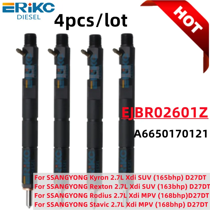 4PCS New CRDI-Diesel Fuel Injector Nozzle EJBR02601Z A6650170121 for SsangYong Kyron Rexton Rodius Stavic 2.7 Xdi EURO 3
4PCS New CRDI-Diesel Fuel Injector Nozzle EJBR02601Z A6650170121 for SsangYong Kyron Rexton Rodius Stavic 2.7 Xdi EURO 3