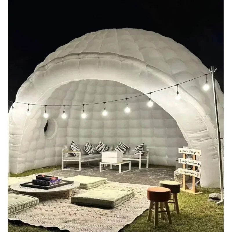 Portable White LED Lighting Inflatable Igloo Dome Tent Marquee Canopy Shelter with Air Blowerfor Exhibition Camping Party Events
Portable White LED Lighting Inflatable Igloo Dome Tent Marquee Canopy Shelter with Air Blowerfor Exhibition Camping Party Events