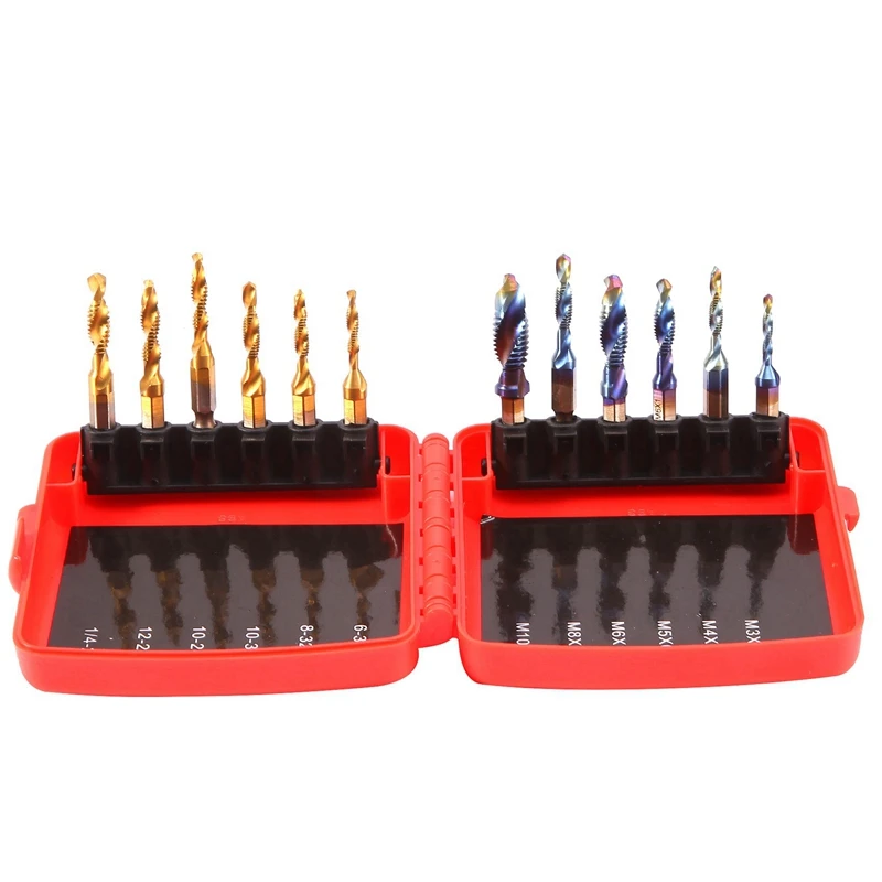 Titanium Coated Screw Tapping Bit Tool Screw Tapping Bit SAE And Metric Tap Bits For Drilling Tapping Countersinkin Tools
Titanium Coated Screw Tapping Bit Tool Screw Tapping Bit SAE And Metric Tap Bits For Drilling Tapping Countersinkin Tools