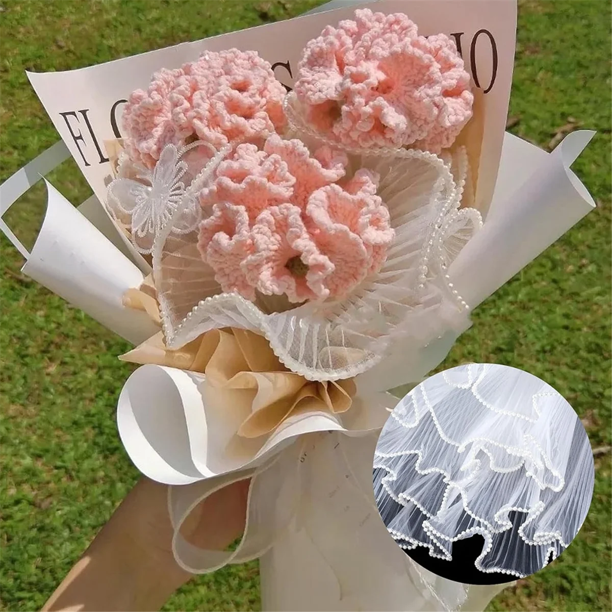 Popular_4 Yards Flower Wrapping Paper Pearl Edge, 3pack White
Popular_4 Yards Flower Wrapping Paper Pearl Edge, 3pack White