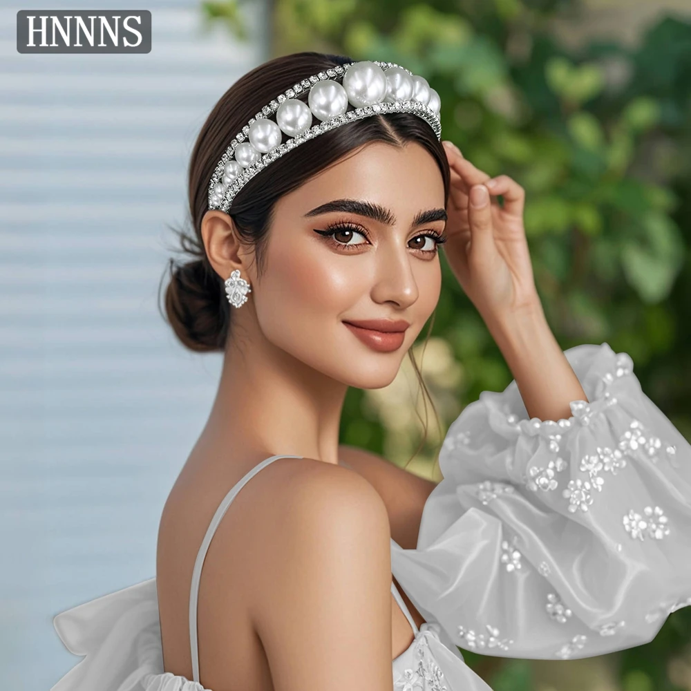 HNNNS Luxury Bridal Hair Accessories Big Pearl Headband Shiny Rhinestone Headpiece Fashion Wedding Dress Jewelry Headdress A263
HNNNS Luxury Bridal Hair Accessories Big Pearl Headband Shiny Rhinestone Headpiece Fashion Wedding Dress Jewelry Headdress A263