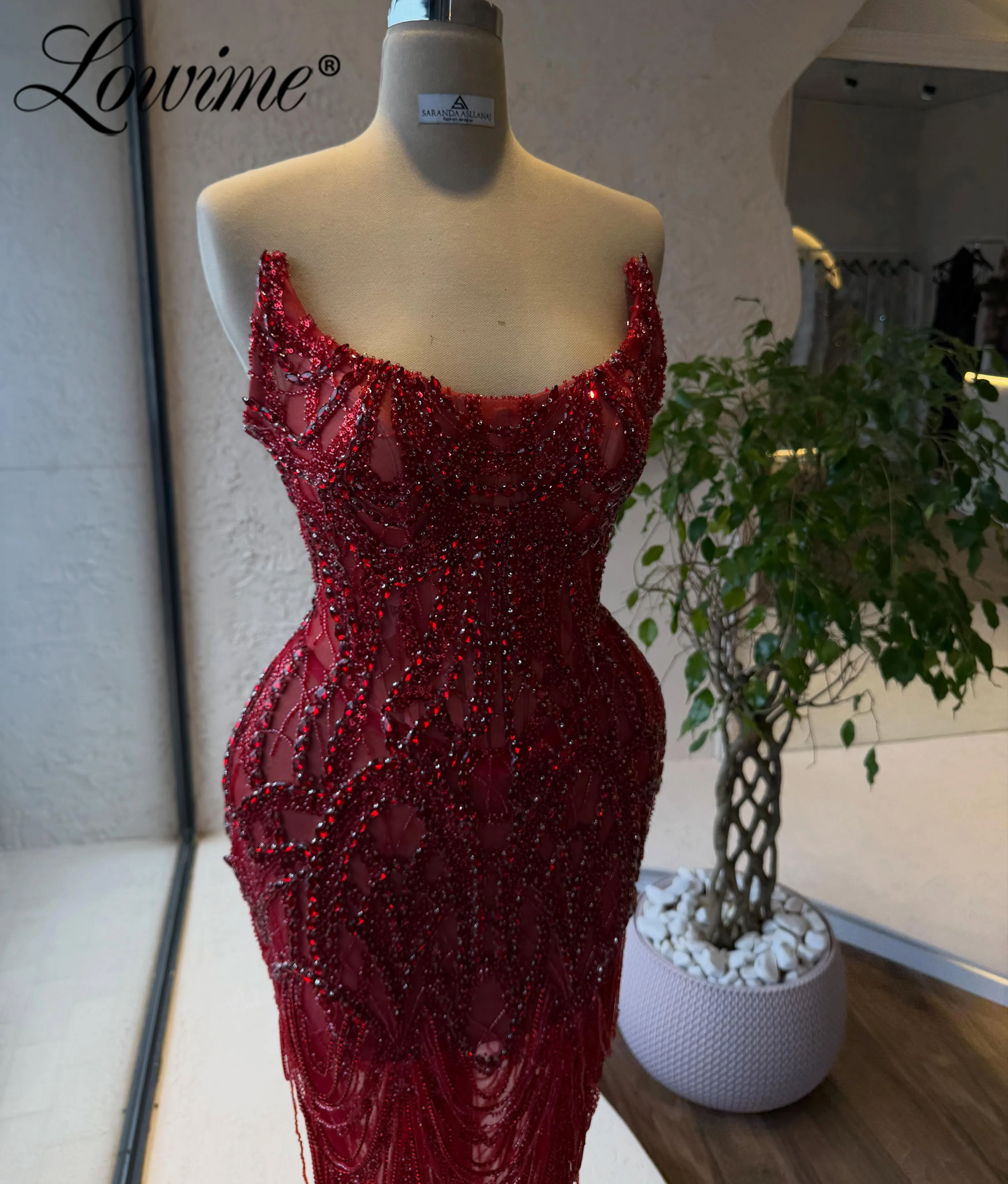 Wine Red Party Gown Floor Length Strapless Wedding Guest Dresses 2026 Customized Women's Evening Prom Dress With Crystals Tassel
Wine Red Party Gown Floor Length Strapless Wedding Guest Dresses 2026 Customized Women's Evening Prom Dress With Crystals Tassel