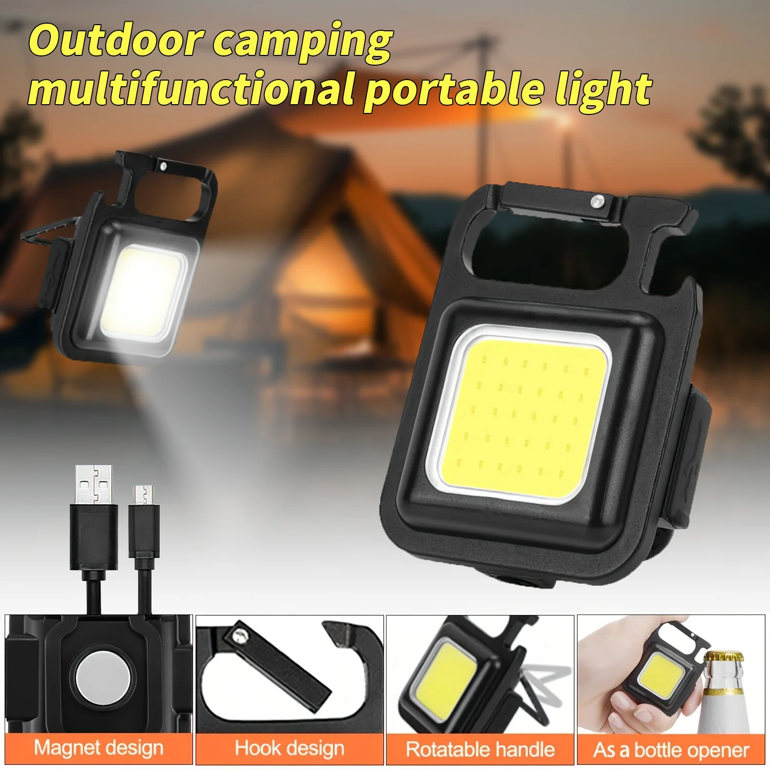 Outdoor camping multifunctional mini flashlight for camping, with three levels of adjustable brightness and twist cover lighting
Outdoor camping multifunctional mini flashlight for camping, with three levels of adjustable brightness and twist cover lighting