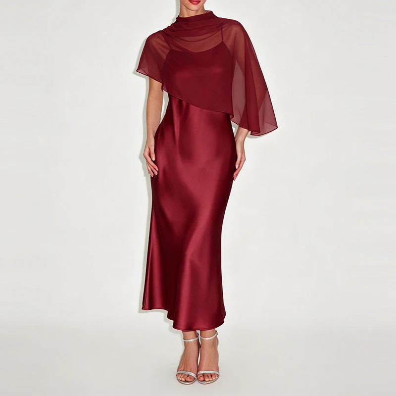 O Neck Shawl Slim Fit Women's Banquet Dress Spring Summer Weddings Guests Elegant Long Dress Simple Temperament 2026 New Dress
O Neck Shawl Slim Fit Women's Banquet Dress Spring Summer Weddings Guests Elegant Long Dress Simple Temperament 2026 New Dress