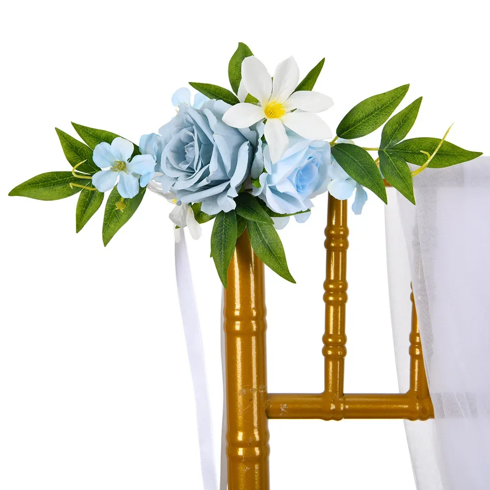 2pcs Simulated Rose Silk Flower Chair Back Flower Eucalyptus Leaves Wedding Home Decoration Bouquet Artificial Flowers
2pcs Simulated Rose Silk Flower Chair Back Flower Eucalyptus Leaves Wedding Home Decoration Bouquet Artificial Flowers