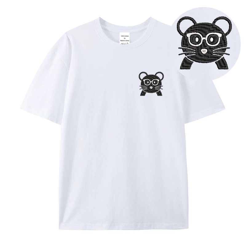 Specs & Squeak Men's & Women's Embroidered Cotton T-Shirts – Glasses Mouse T-Shirt with Premium Embroidery for School Events
Specs & Squeak Men's & Women's Embroidered Cotton T-Shirts – Glasses Mouse T-Shirt with Premium Embroidery for School Events