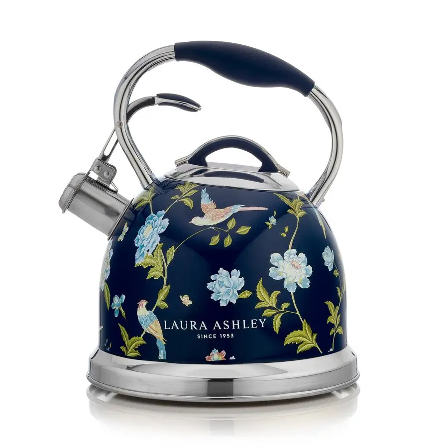 Elveden Navy 2.5L Stainless Steel Tea Kettle Stovetop Whistling Teapot for Induction, Gas Hob or others. Silicon Coated Cool Han
Elveden Navy 2.5L Stainless Steel Tea Kettle Stovetop Whistling Teapot for Induction, Gas Hob or others. Silicon Coated Cool Han