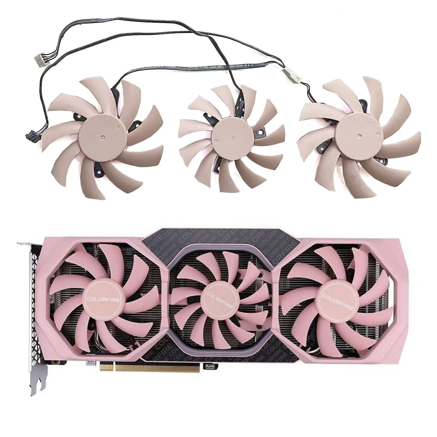 3 FAN 4PIN 85MM 75MM RTX 2060 GPU fan suitable for Colorful Radium Wind GeForce RTX 2060 Yuanqi OC graphics card replacement
3 FAN 4PIN 85MM 75MM RTX 2060 GPU fan suitable for Colorful Radium Wind GeForce RTX 2060 Yuanqi OC graphics card replacement
