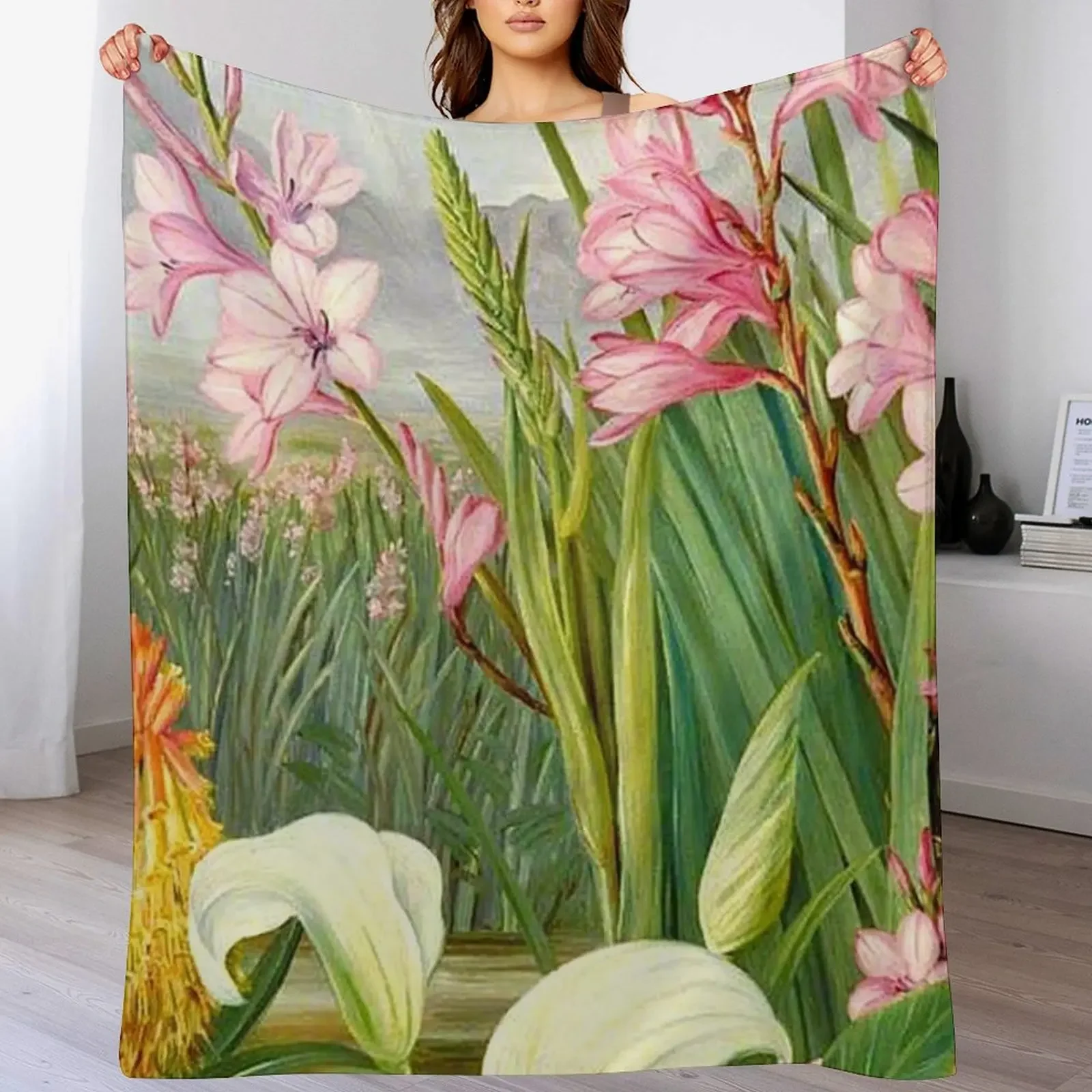 Beauties of the Swamps, fine art by Marianne North Throw Blanket All Season Soft Lightweight Blanket for Home
Beauties of the Swamps, fine art by Marianne North Throw Blanket All Season Soft Lightweight Blanket for Home