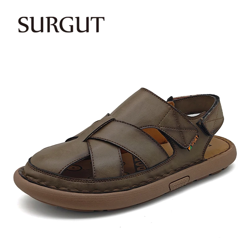 SURGUT Summer Men's Sandals Comfort Upper Breathable Cool Skin-Friendly Thick Sole Design Beach Vacation Plus Size 38-47
SURGUT Summer Men's Sandals Comfort Upper Breathable Cool Skin-Friendly Thick Sole Design Beach Vacation Plus Size 38-47