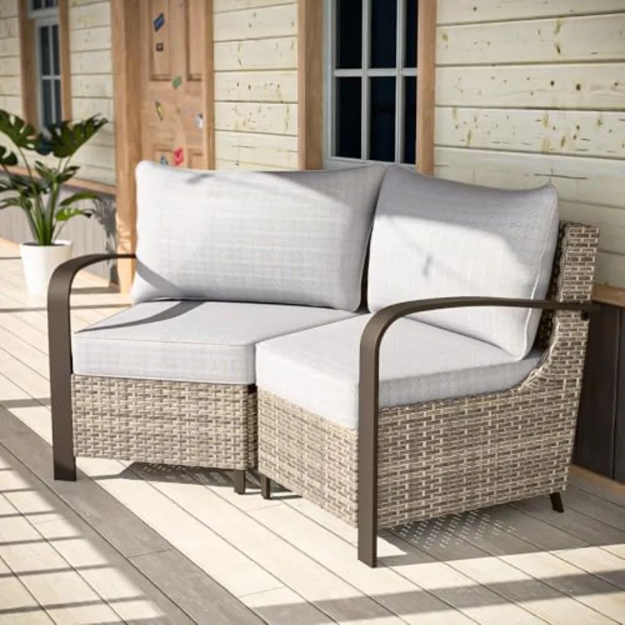 Aurora Terrace Outdoor Wicker Sectional Curved Sofa Set Modular Patio Seating with Cushions 2 Piece 2 Seat Balcony Furniture Se
Aurora Terrace Outdoor Wicker Sectional Curved Sofa Set Modular Patio Seating with Cushions 2 Piece 2 Seat Balcony Furniture Se